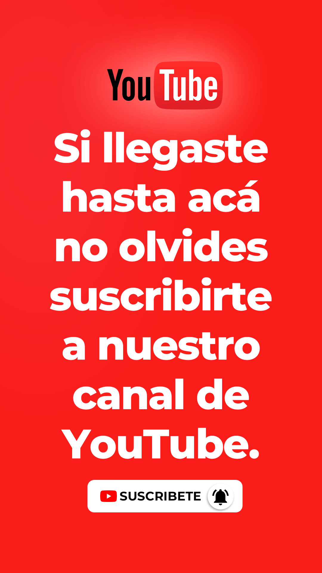 Suscribete mi canal de YouTube